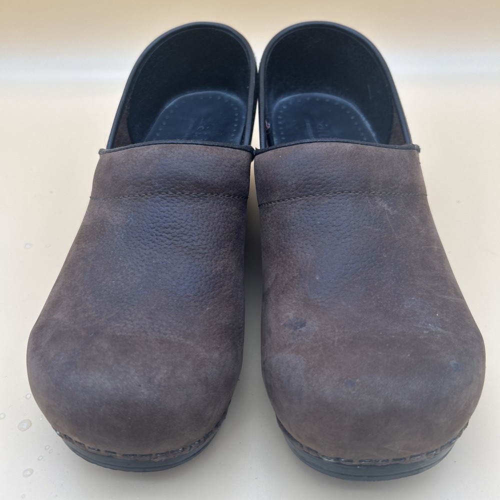 Sanita Original Professional clog Brown Pebbled Oiled Leather  40 - 10 US